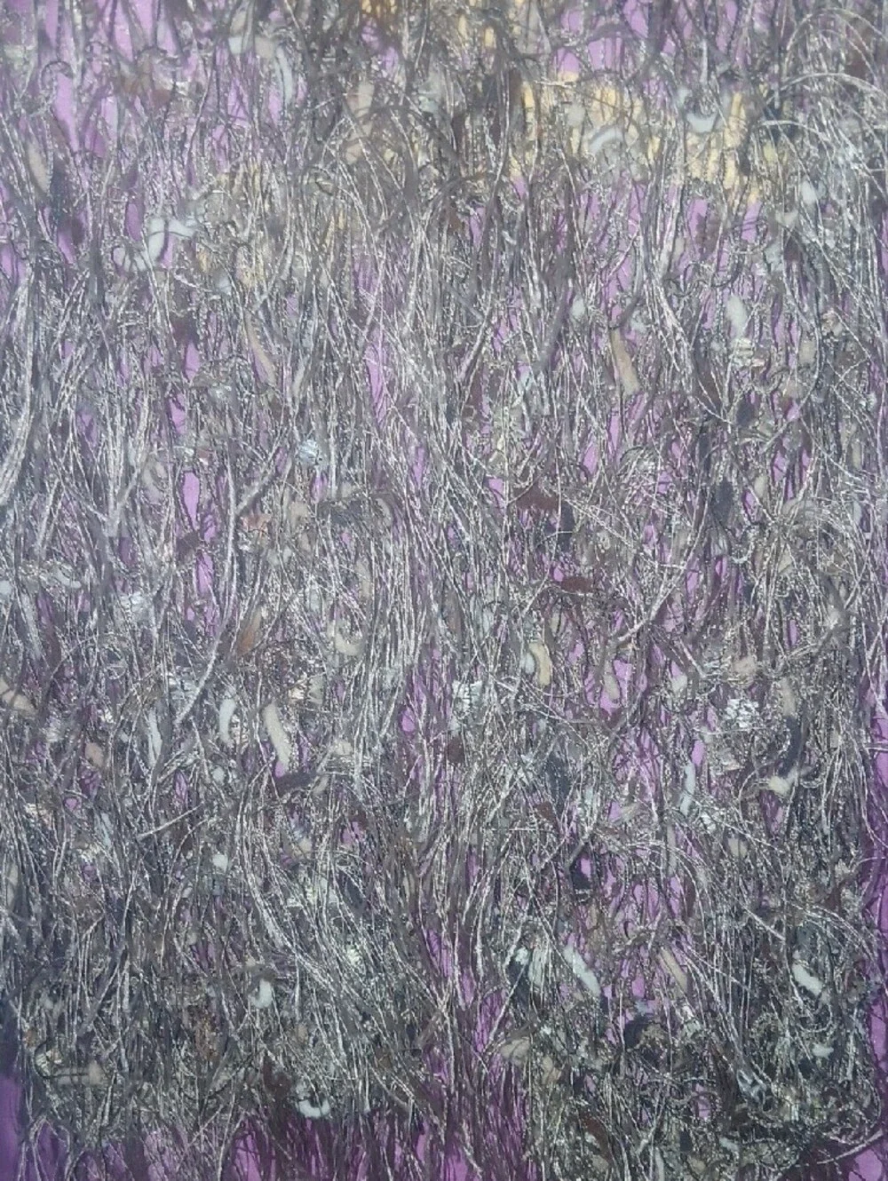Handmade Pink & Purple Eyelash Yarn Scarf